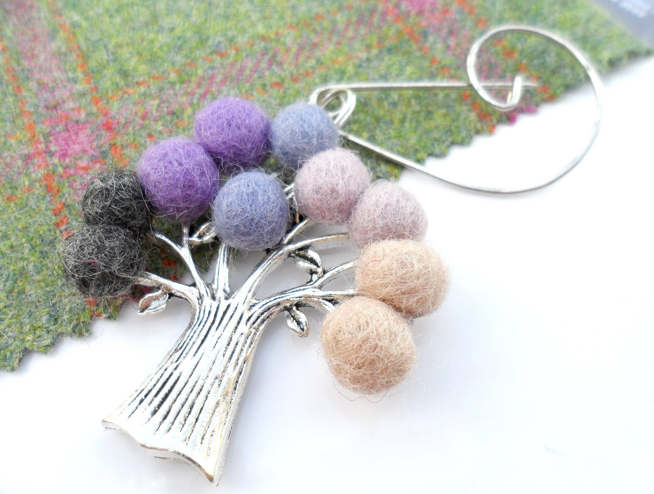 Tree Of Life Brooch Purple by Gist Jewellery