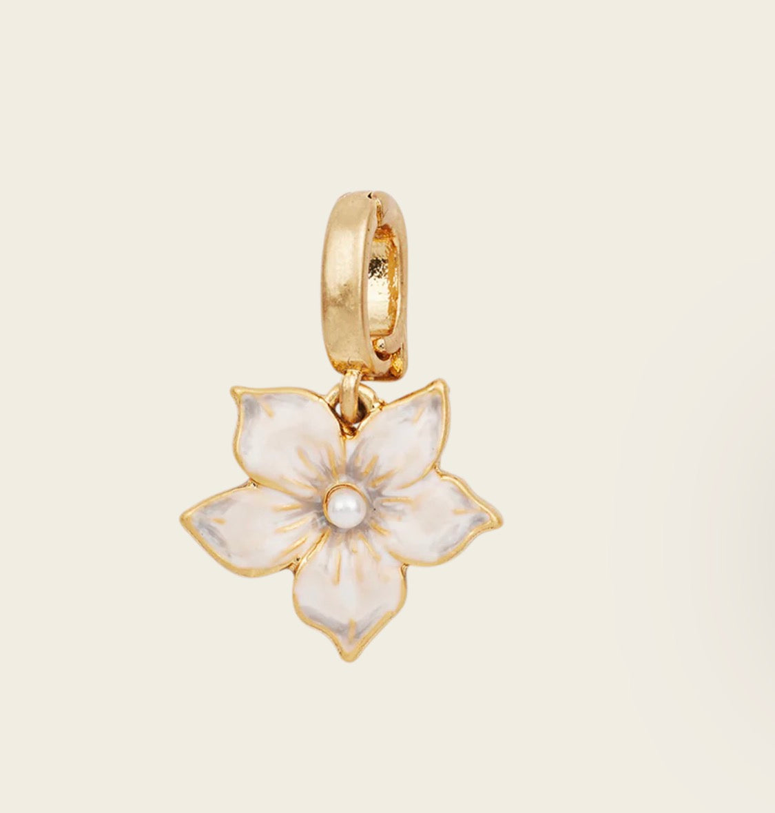 Fable England Enamel Jasmine Pearl Charm