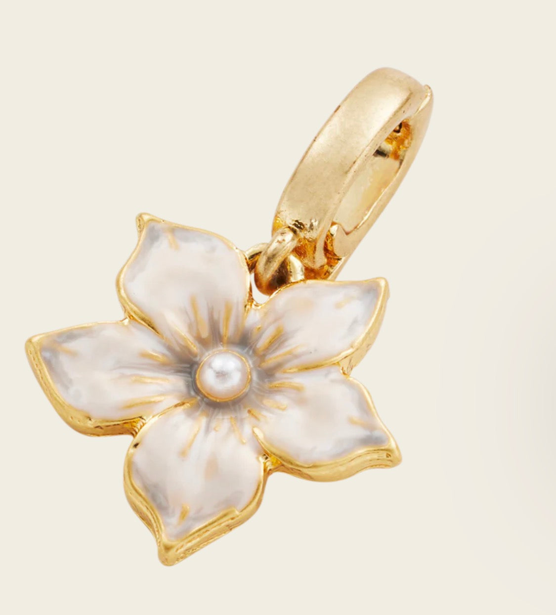 Fable England Enamel Jasmine Pearl Charm
