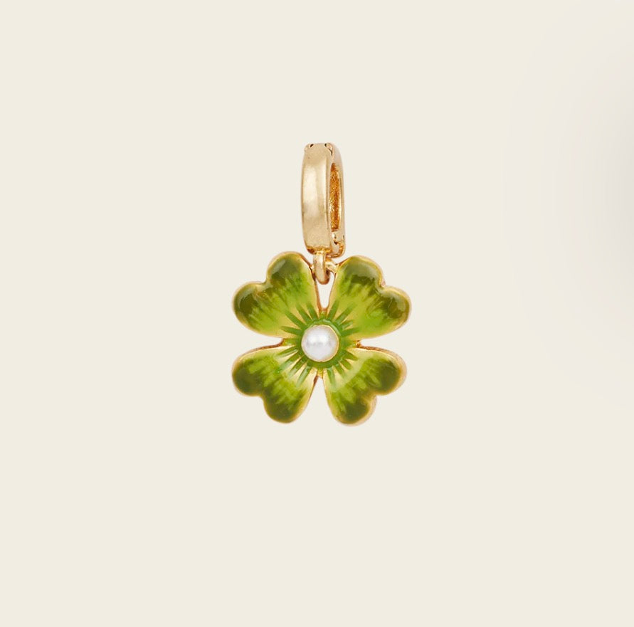 Fable England Enamel Lucky Clover Charm