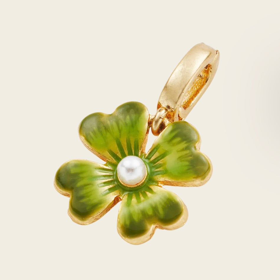 Fable England Enamel Lucky Clover Charm