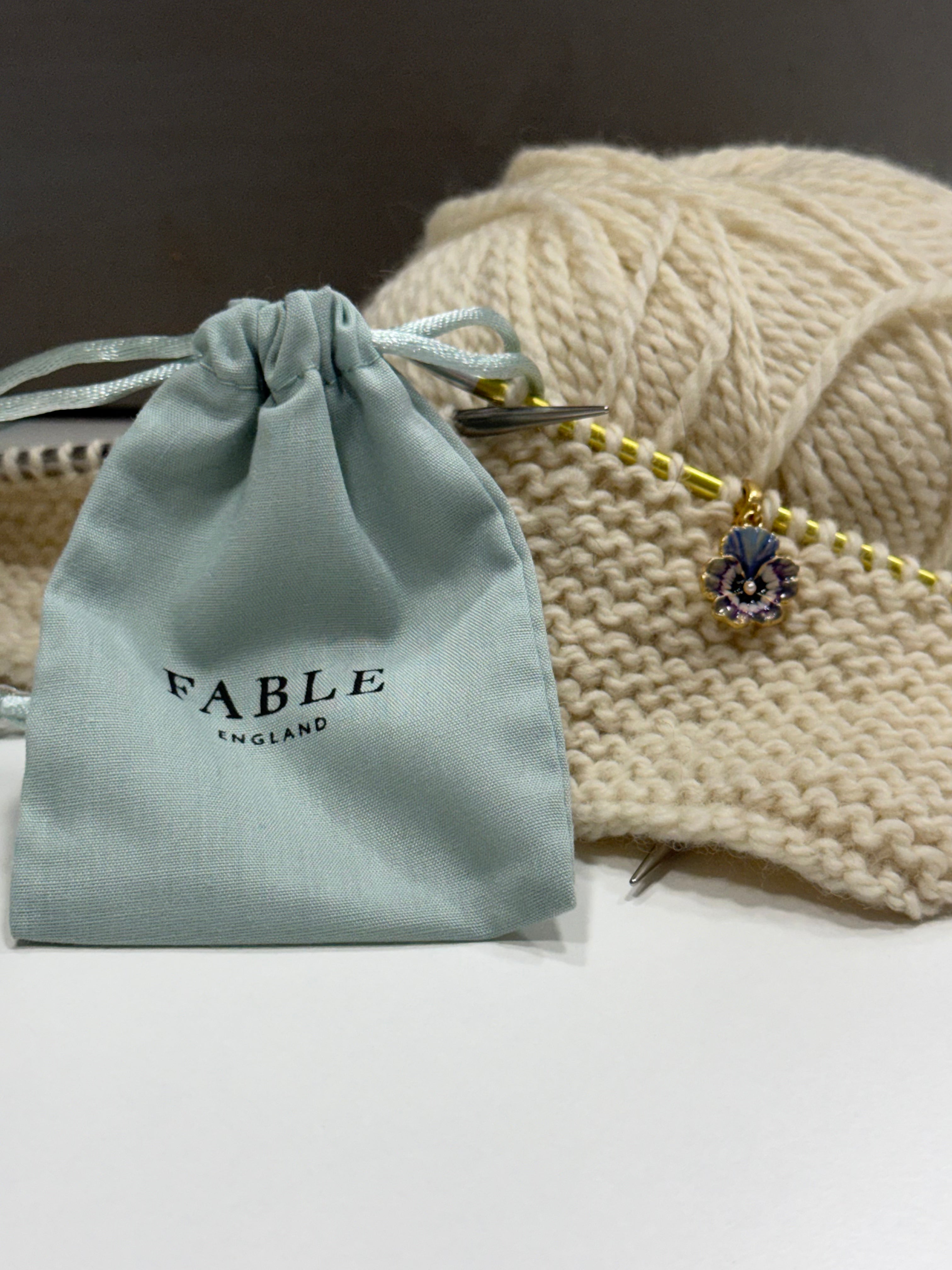 Fable England Enamel Pansy Charm