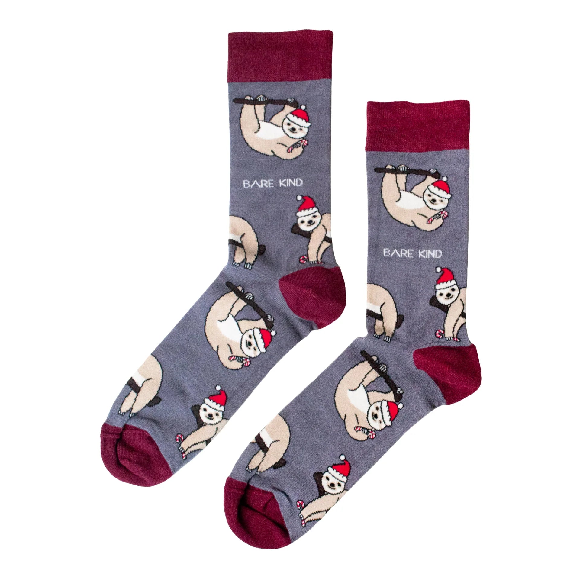 Bare Kind Christmas Save the Sloths Bamboo Socks