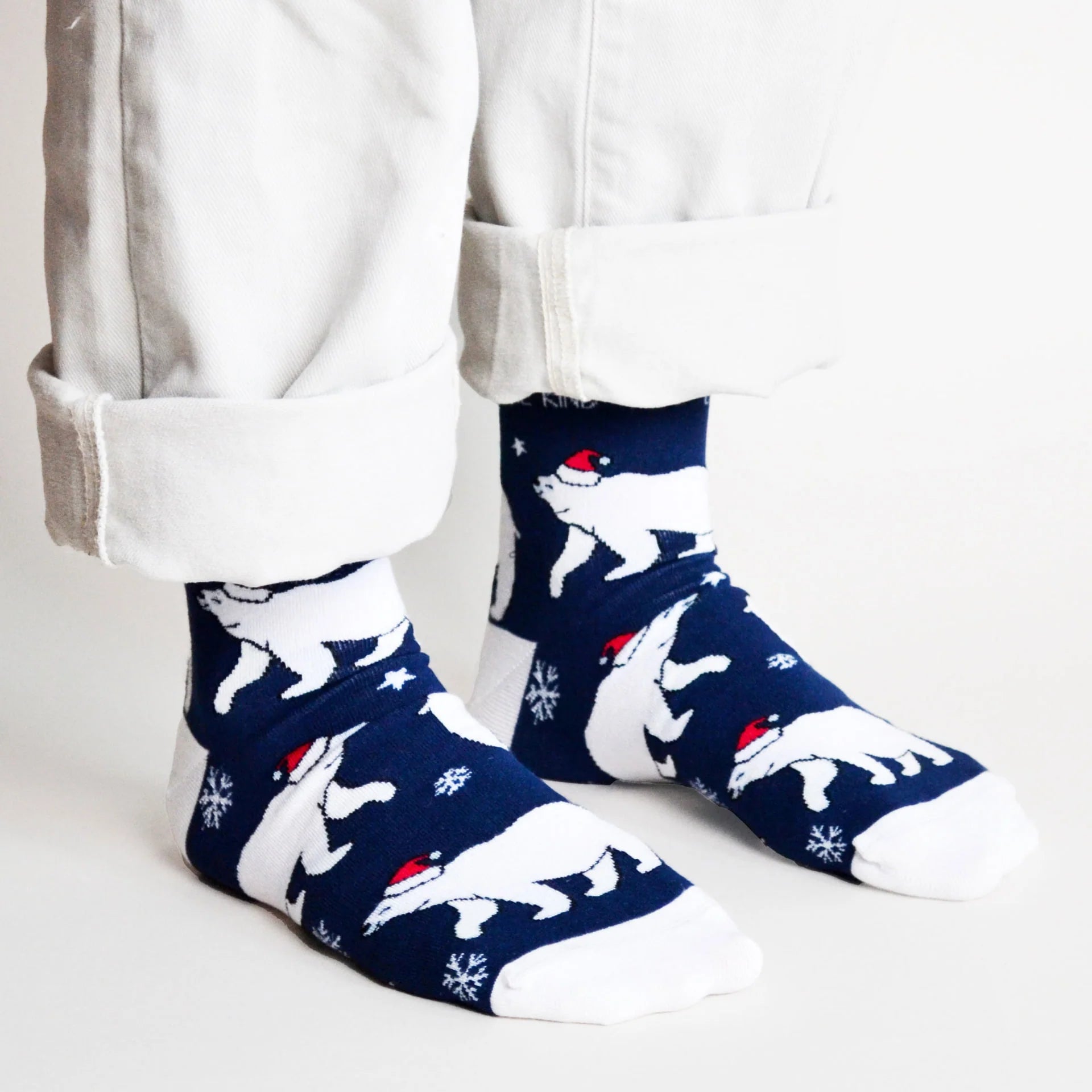 Bare Kind Christmas Save the Polar Bears Bamboo Socks