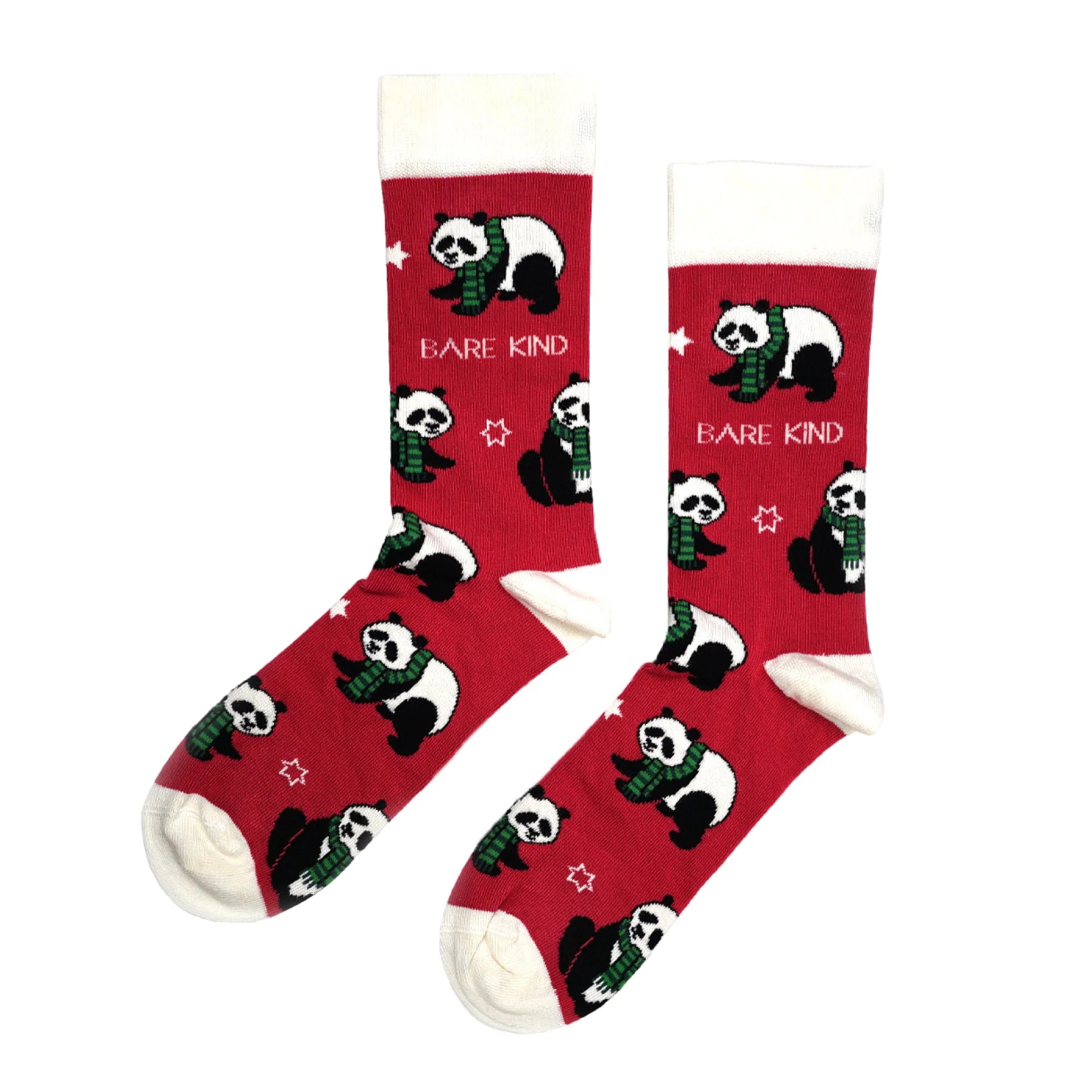 Bare Kind Christmas Save the Pandas Bamboo Socks