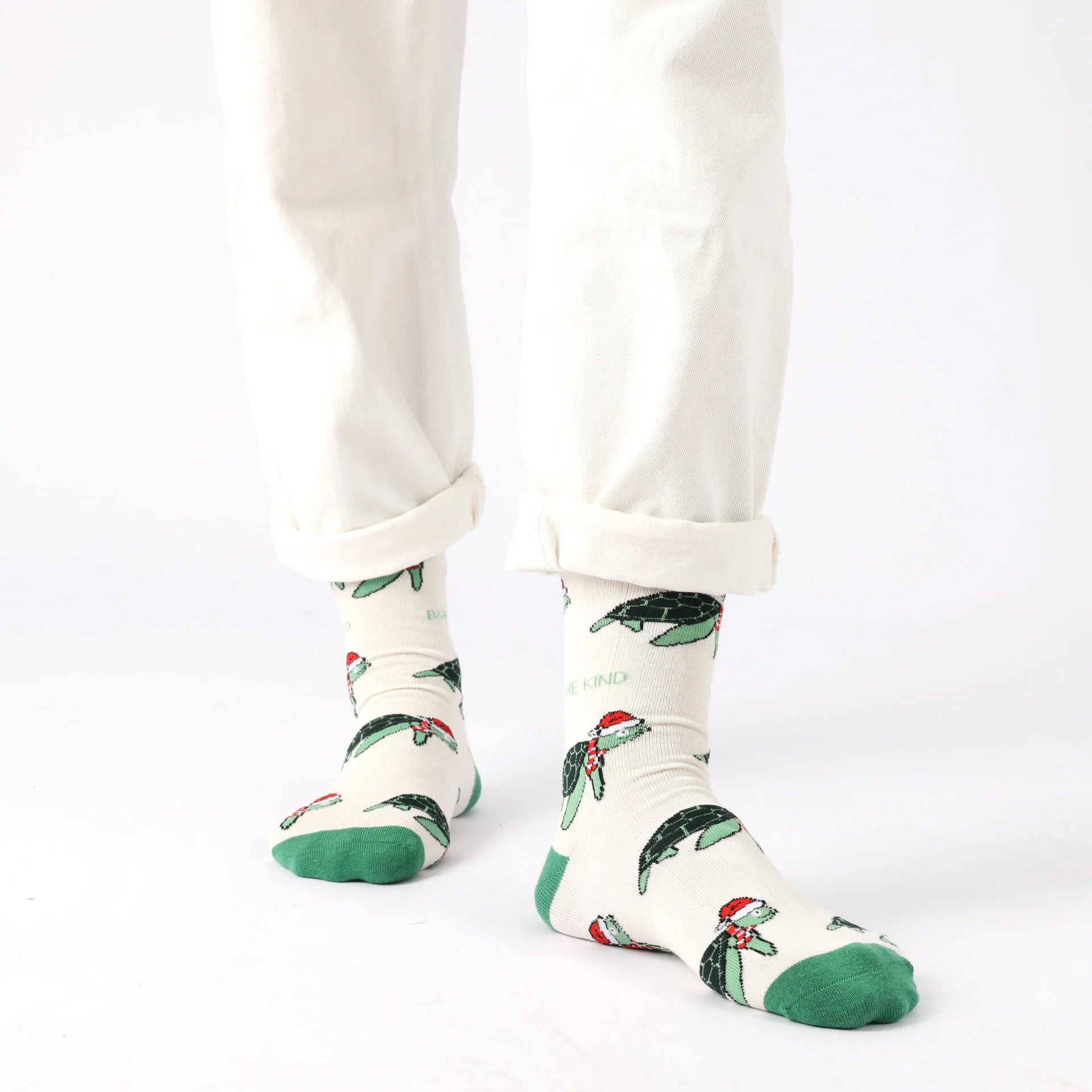 Bare Kind Christmas Save the Turtle Bamboo Socks