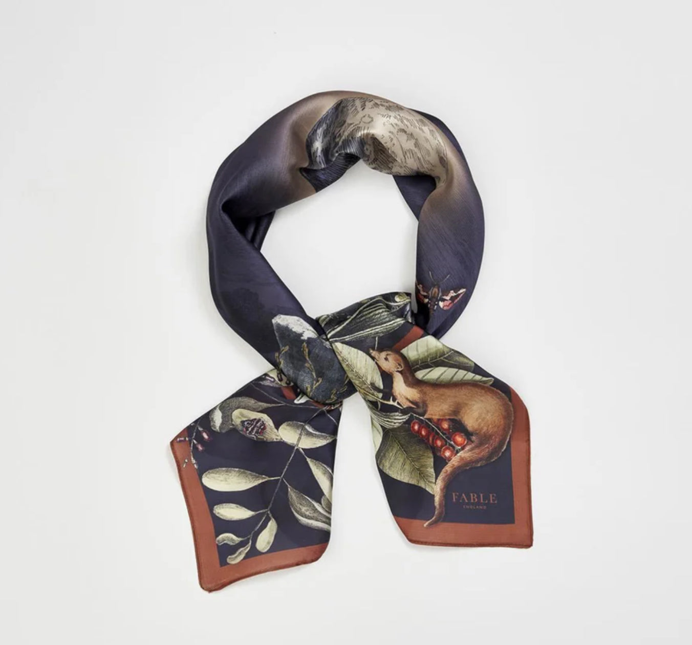 Fable England Wolf Garden Narrative Square Scarf