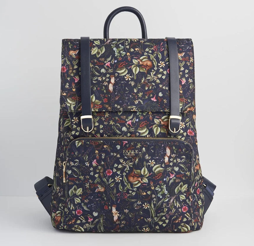 Fable England Wolf Garden Large Navy Backpack