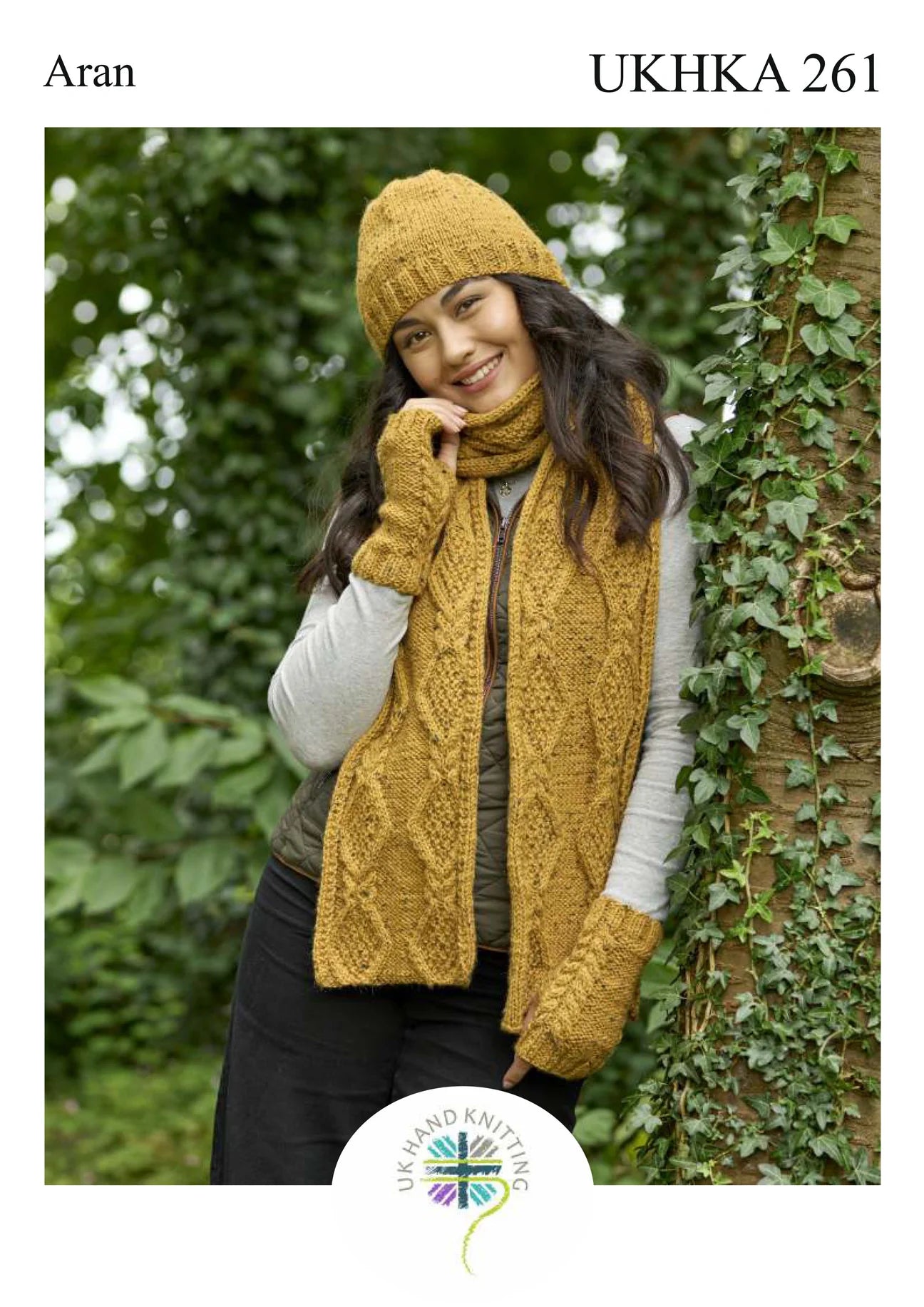 UK Hand Knitting Aran Accessory Set Pattern UKHKA 261