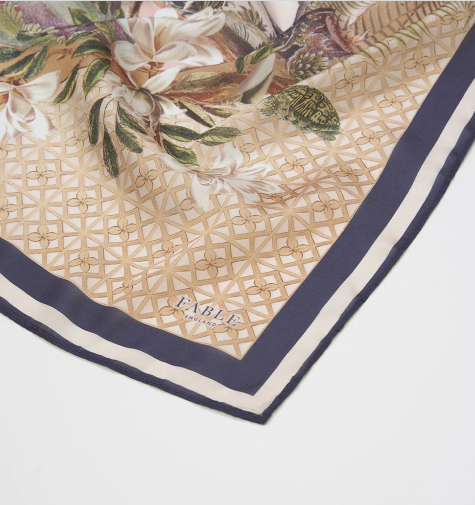 Fable England Wonderland Narrative Square Scarf