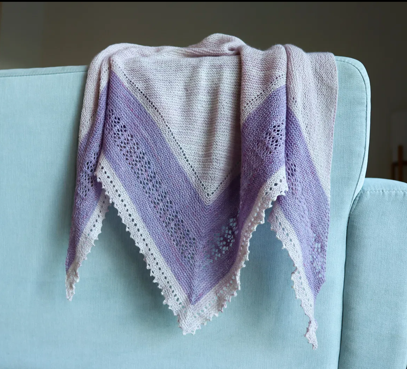 Yarn Pack for Lavender Fields Shawl by Helen Stewart