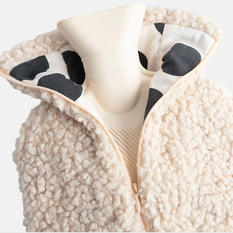 Caroline Gardener Charcoal Heart Borg Hot Water Bottle