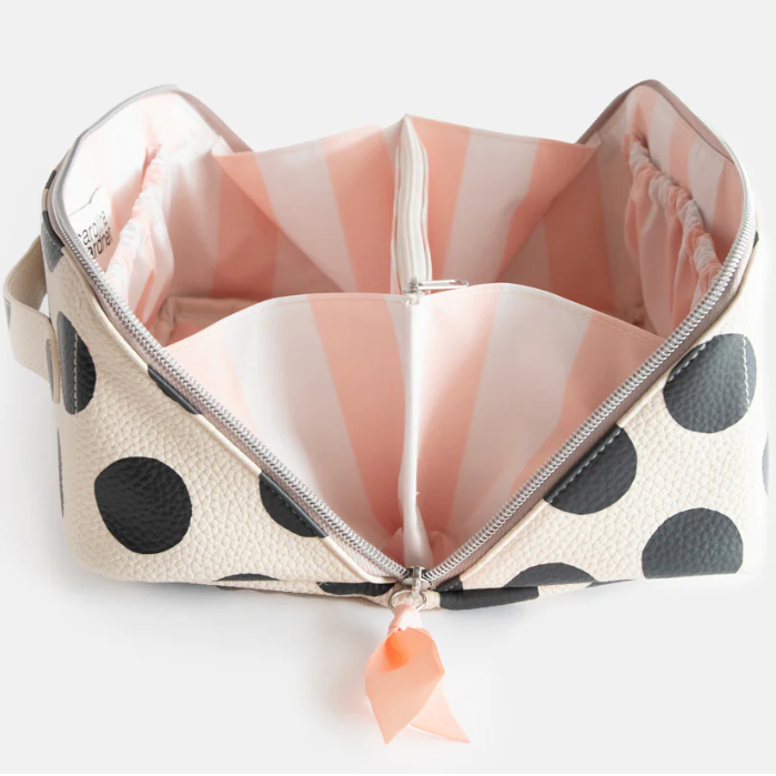 Caroline Gardener Mono Spots Flat Lay Washbag