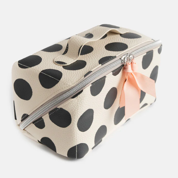 Caroline Gardener Mono Spots Flat Lay Washbag