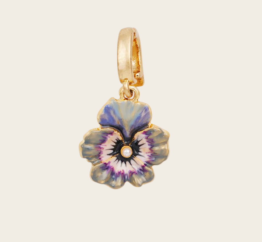 Fable England Enamel Pansy Charm