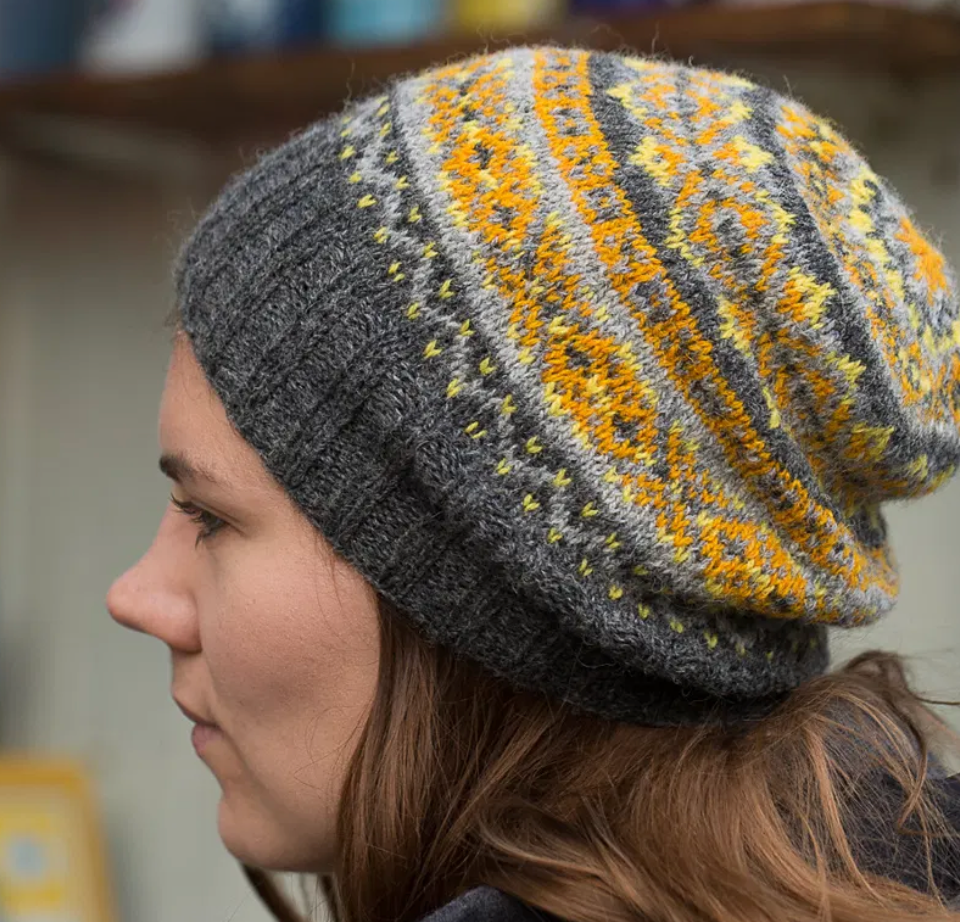 Saudade Knitting Hat Pattern designed by Ysolda Teague