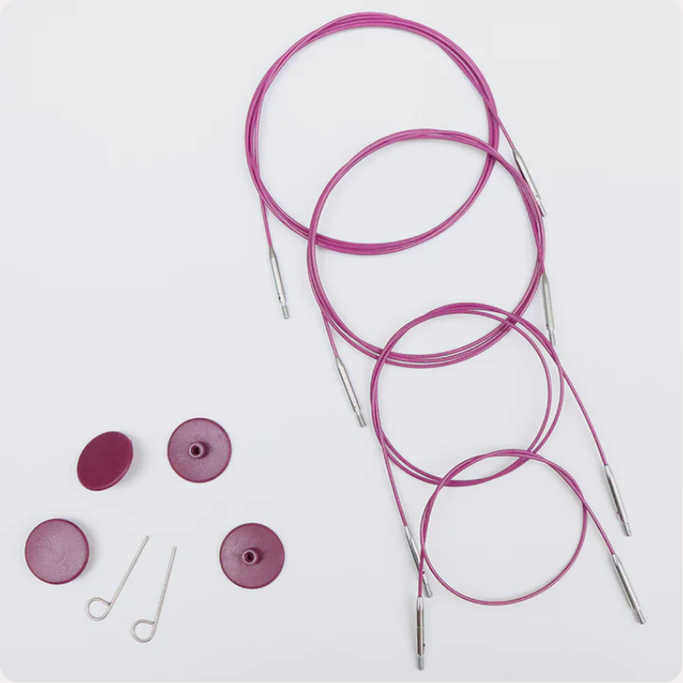 KnitPro Fixed Interchangeable Cables Purple