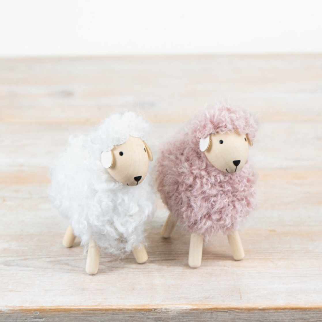 Portland Living Wooly Sheep Figure