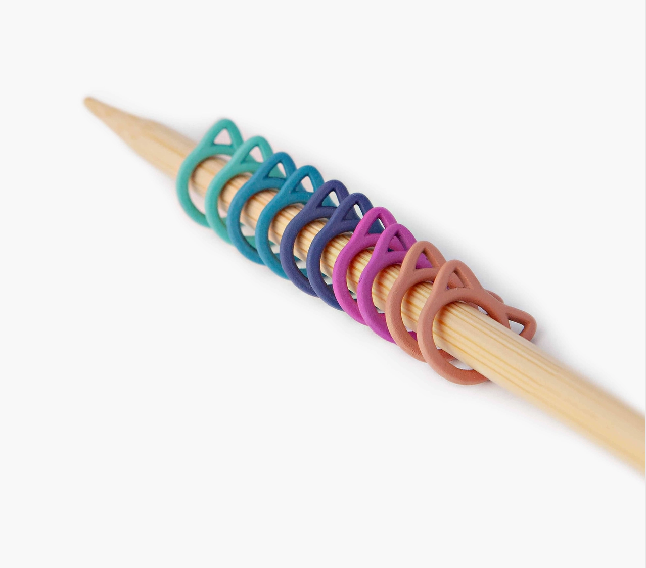 Twice Sheared Sheep Snag Free Rainbow Cat Stitch Markers