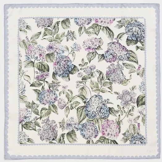 Fable England Hydrangea Square Scarf