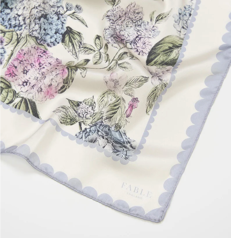 Fable England Hydrangea Square Scarf