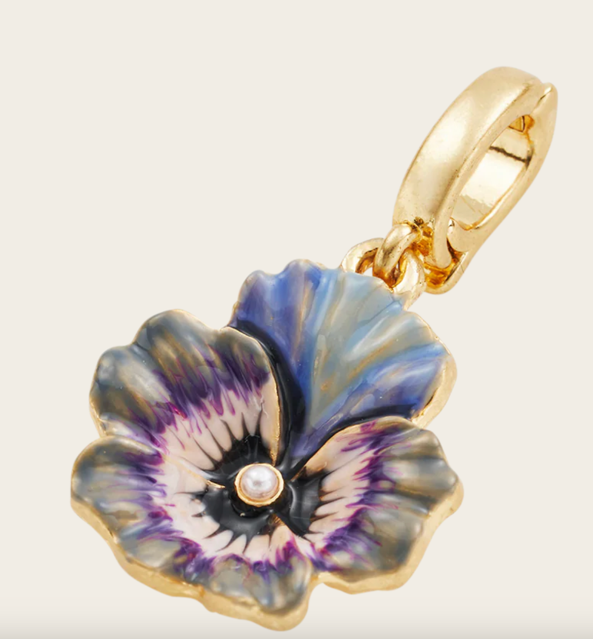 Fable England Enamel Pansy Charm