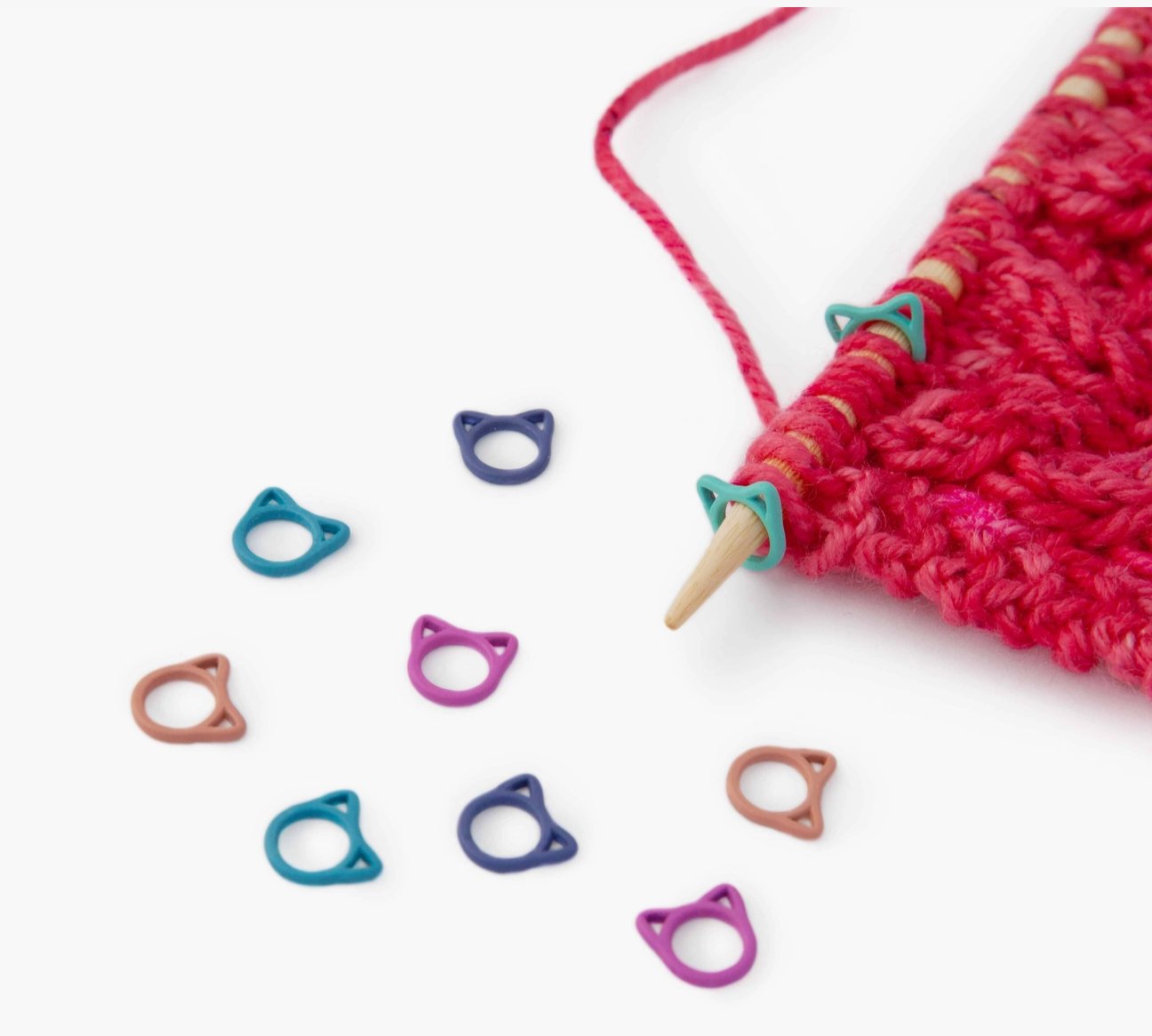 Twice Sheared Sheep Snag Free Rainbow Cat Stitch Markers