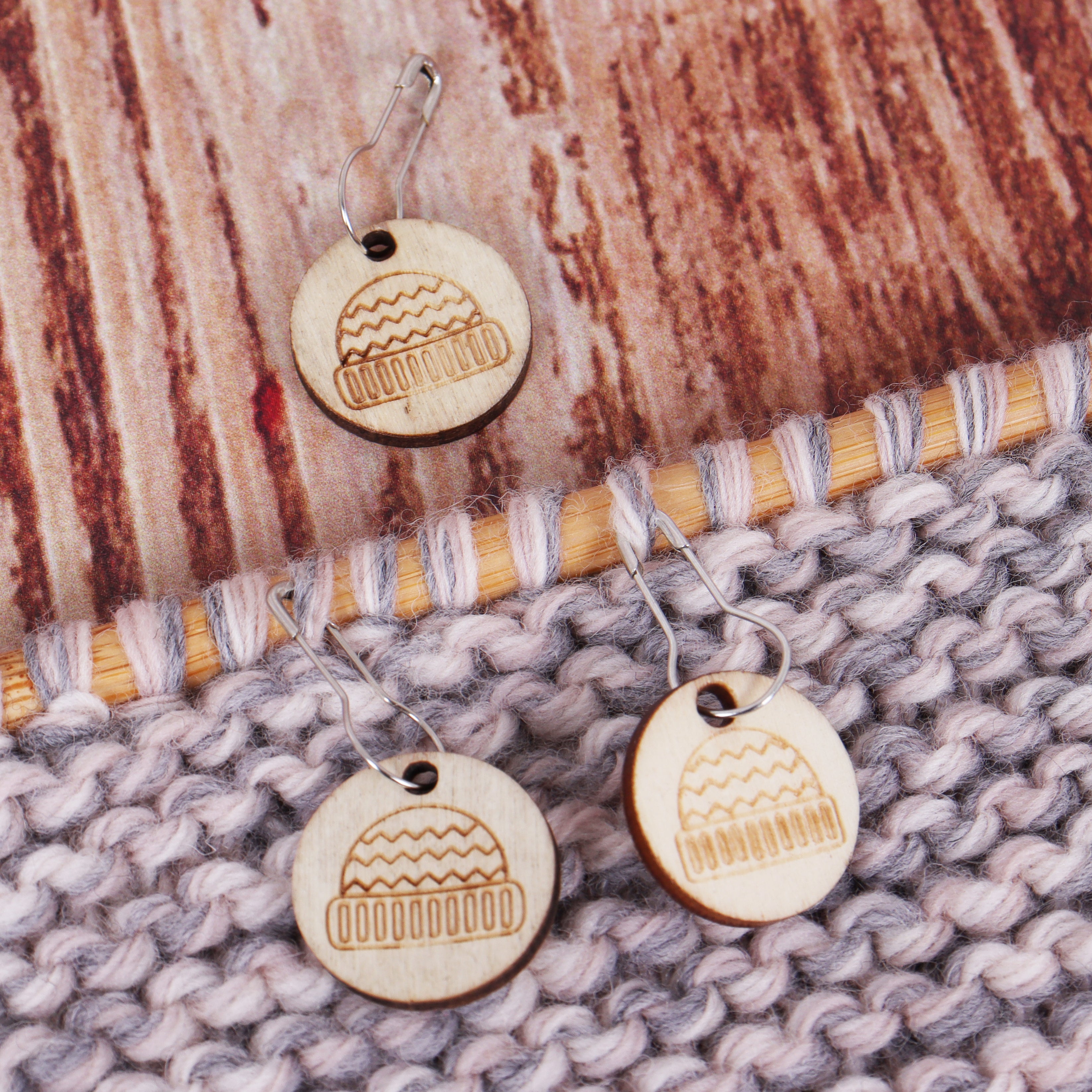 Milward Wooden Stitch Markers - Woolly Hat