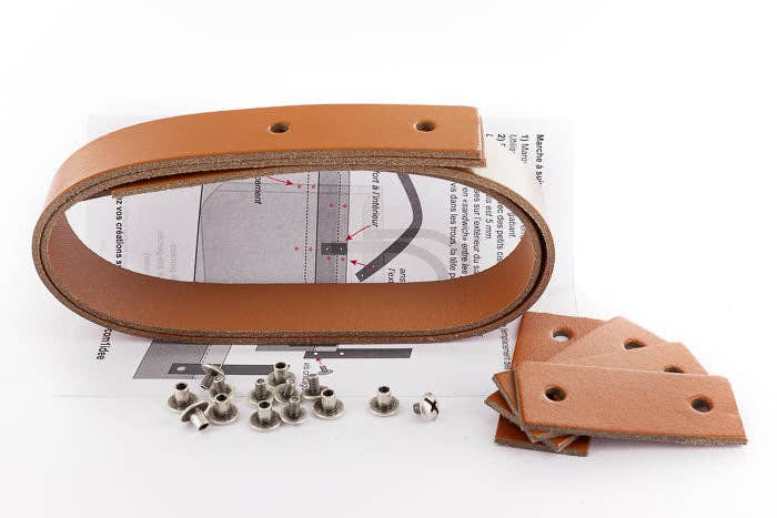 Medium Camel Leather handles from Com’1 idée