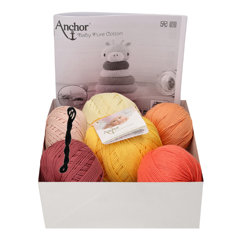 Anchor Giraffe Stacking Toy Crochet Kit