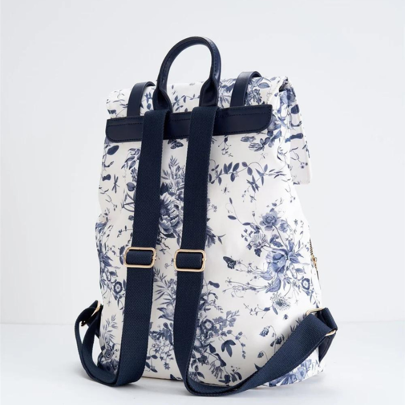 Fable Martha Large Backpack - Blooming Toile Blue
