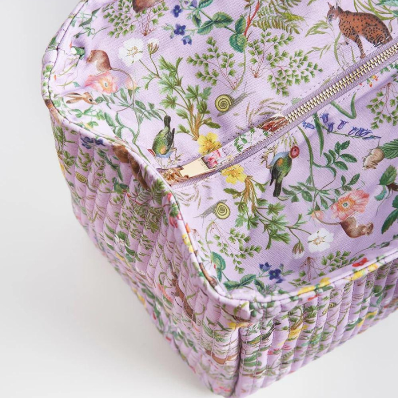 Fable Meadow Creatures Lilac Quilted Tote Bag