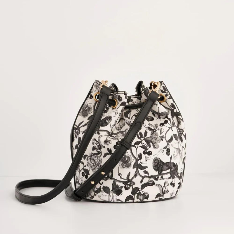 Fable Tree of Life Bucket Bag - Black