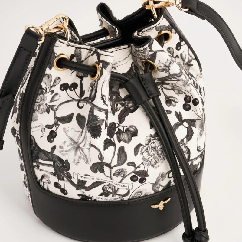 Fable Tree of Life Bucket Bag - Black