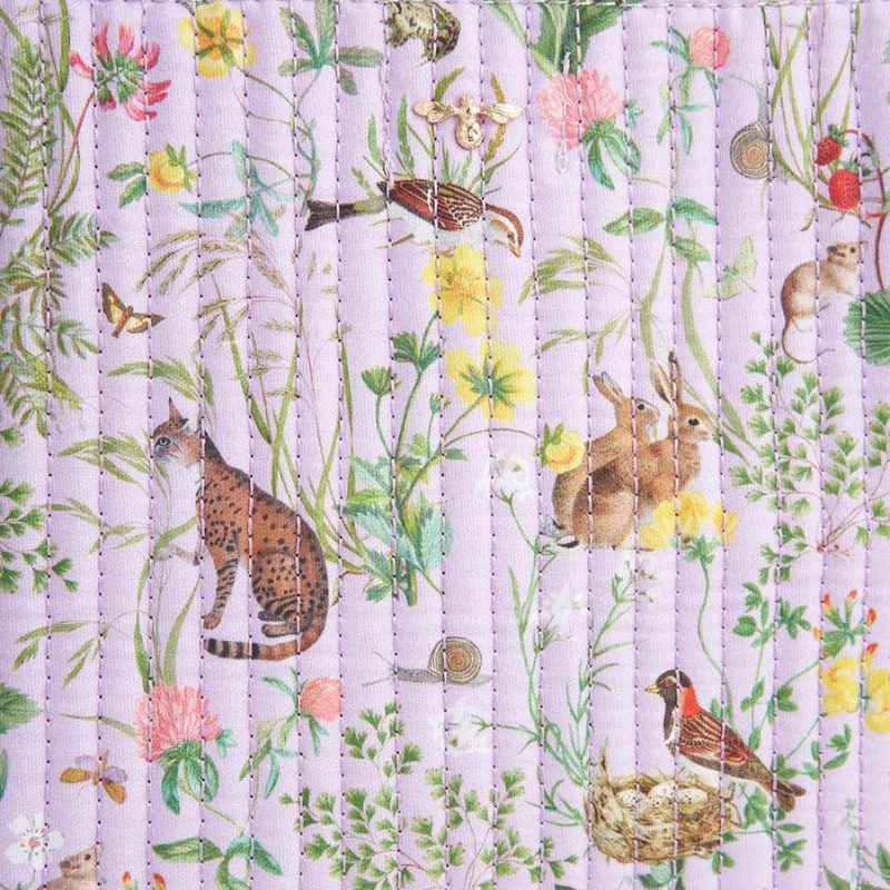 Fable Meadow Creatures Lilac Quilted Tote Bag