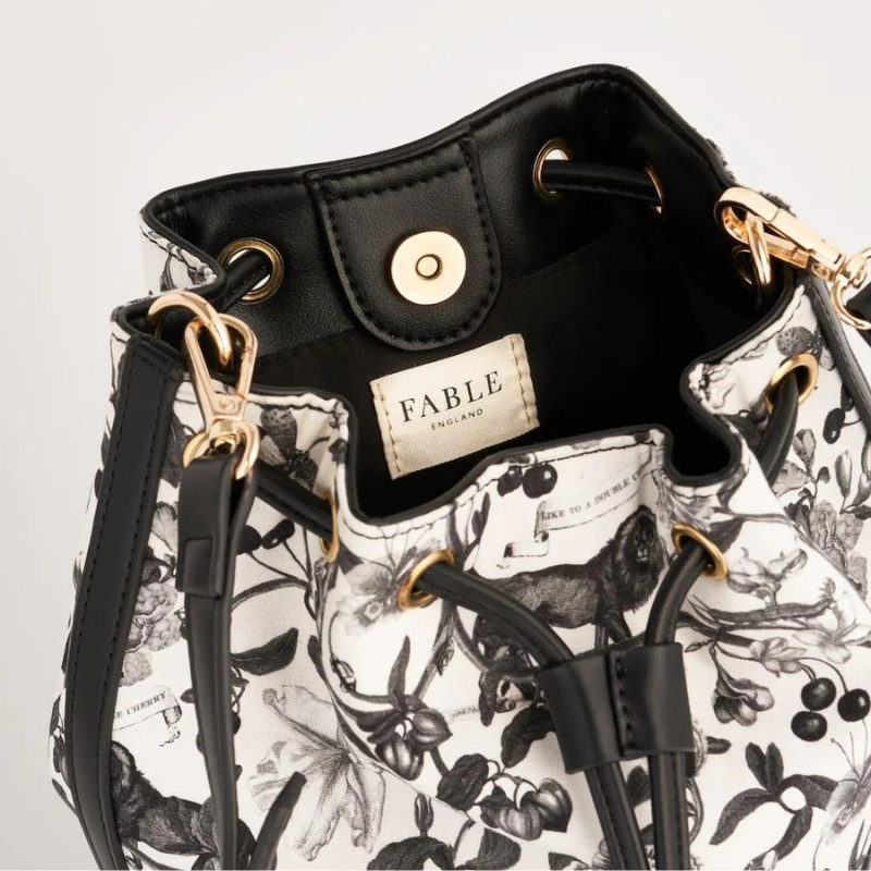 Fable Tree of Life Bucket Bag - Black