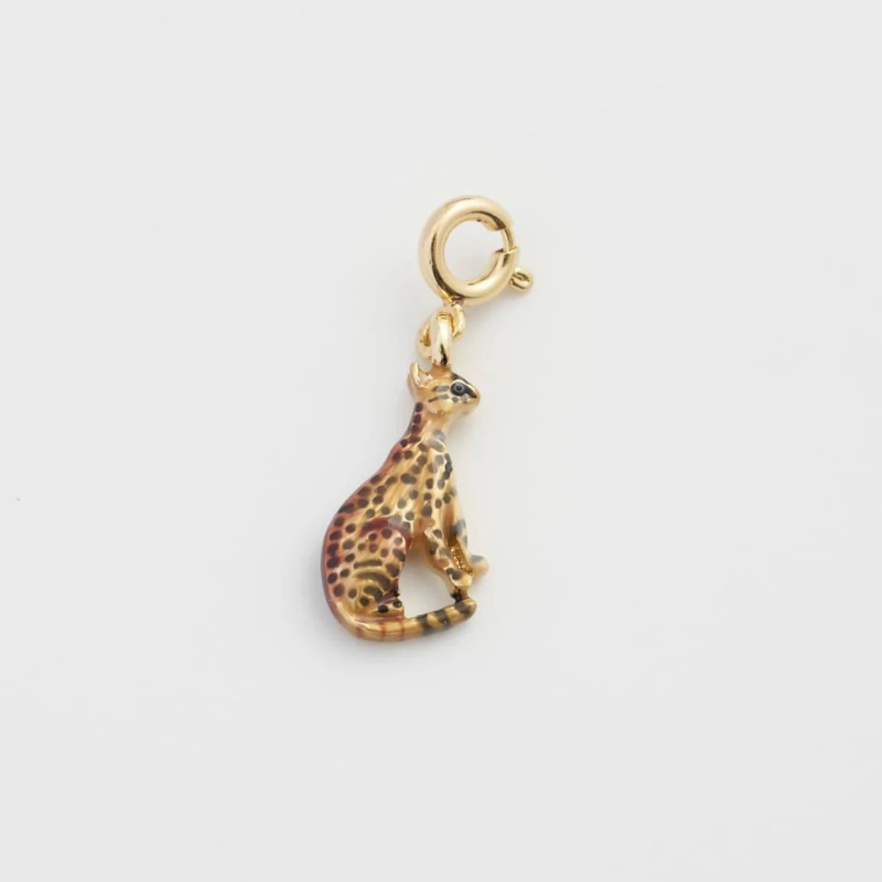 Fable England Enamel Bengal Cat Charm
