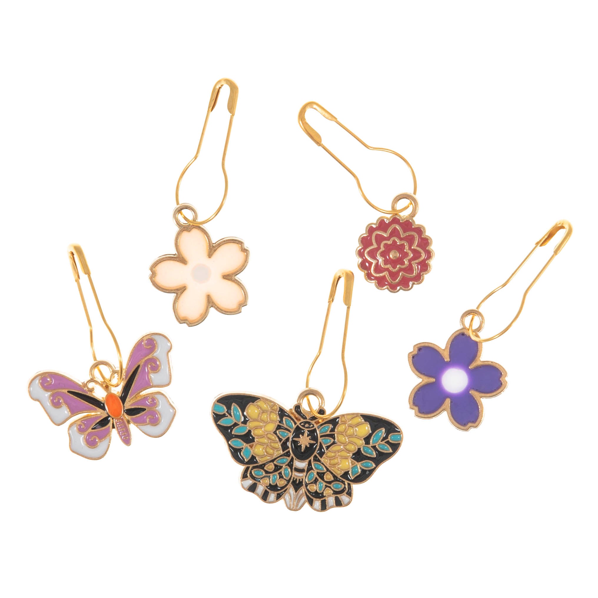 Milward Metal Stitch Markers - Butterfly Garden