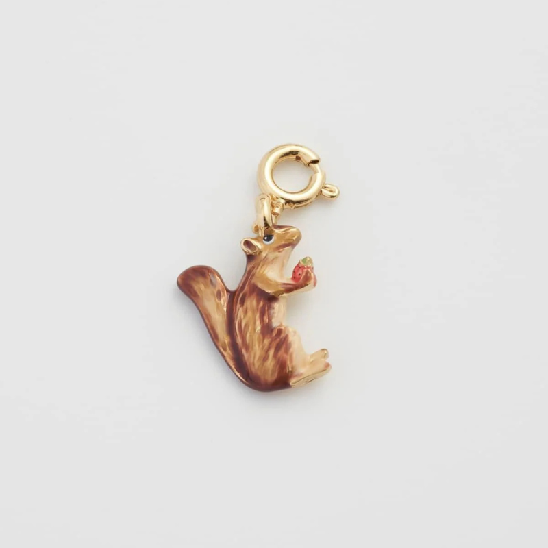 Fable Enamel Cheeky Squirrel Charm/Stitch Marker