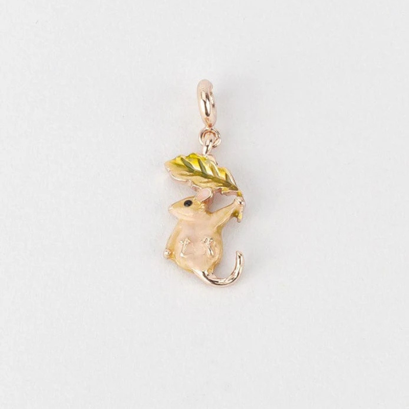 Fable Enamel Dormouse Charm/Stitch Marker
