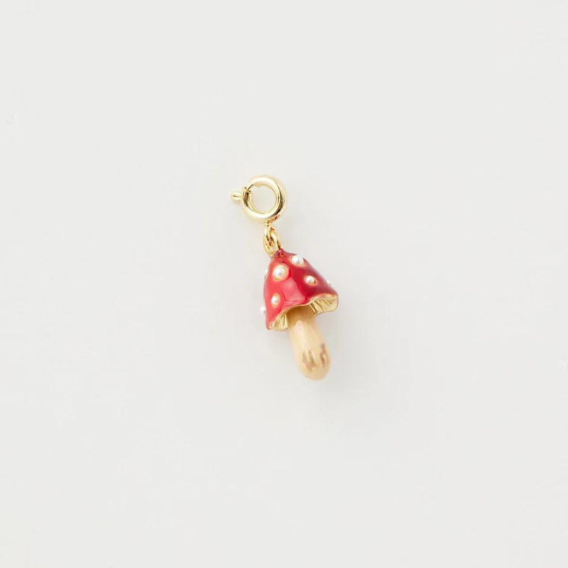 Fable Enamel Mushroom Charm/Stitch Marker