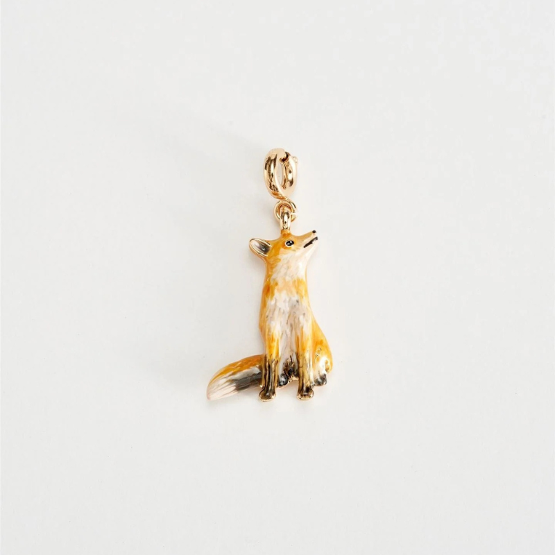 Fable Enamel Fox Charm/Stitch Marker