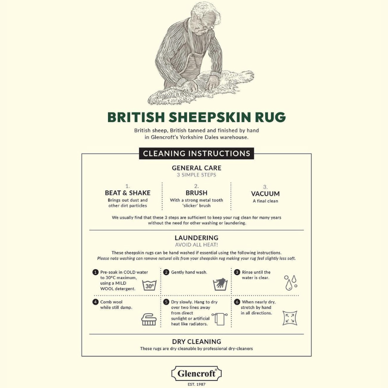 Natural Cream British Sheepskin Rug