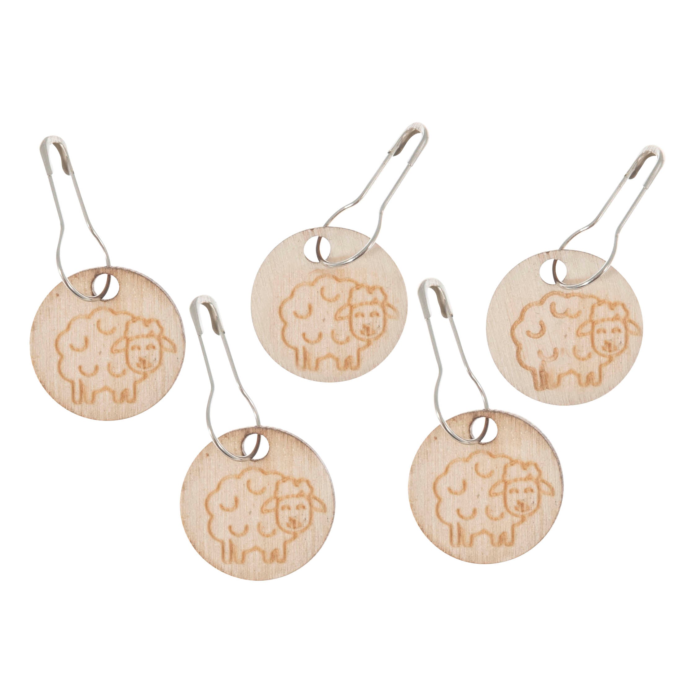 Milward Wooden Stitch Markers - Sheep