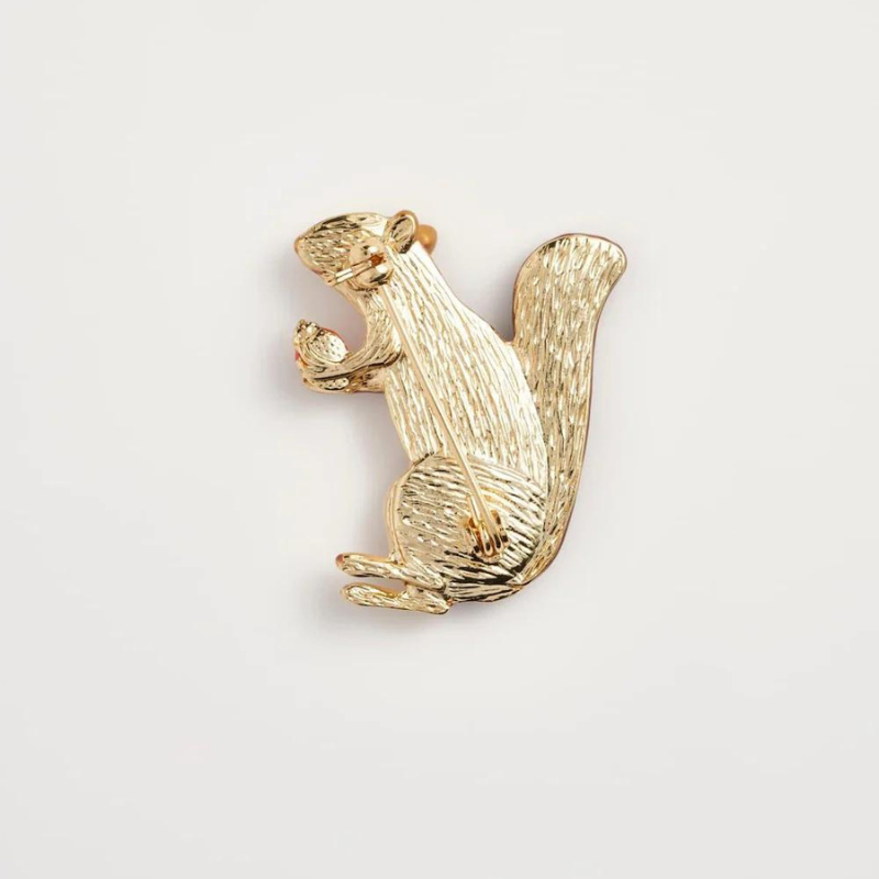 Fable Cheeky Strawberry Squirrel Brooch