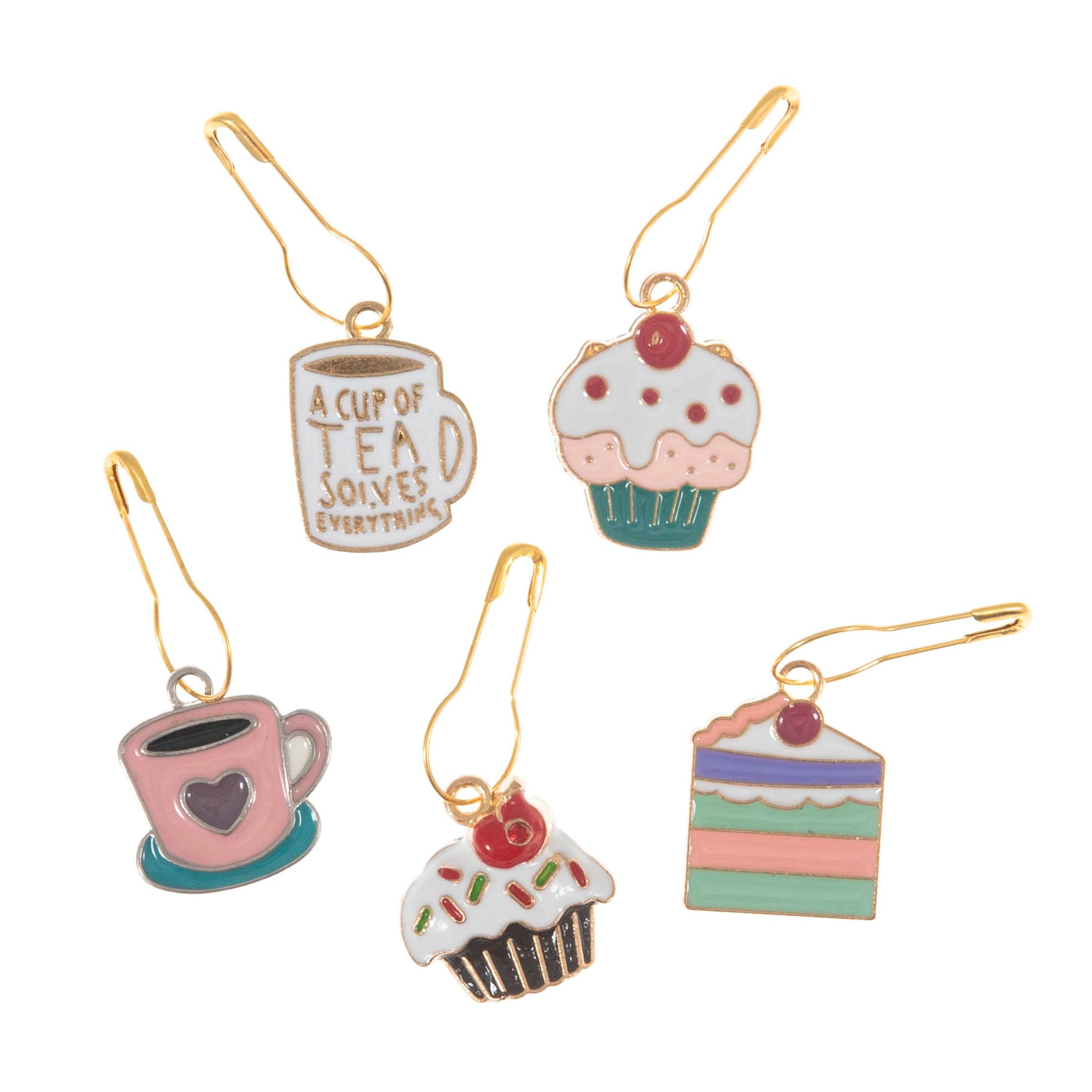 Milward Metal Stitch Markers - Tea Time