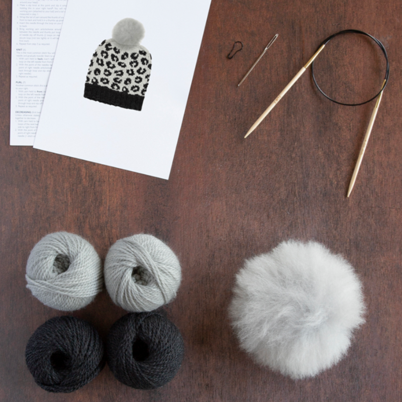 Toft Snow Leopard Hat Knitting Kit