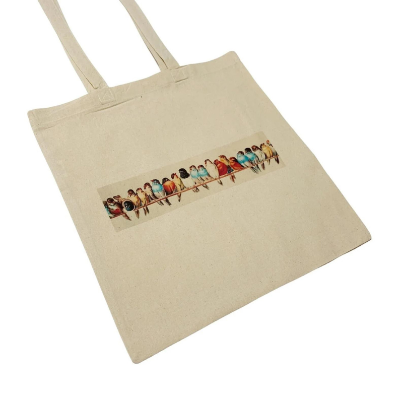 A Perch of Birds Tote Bag