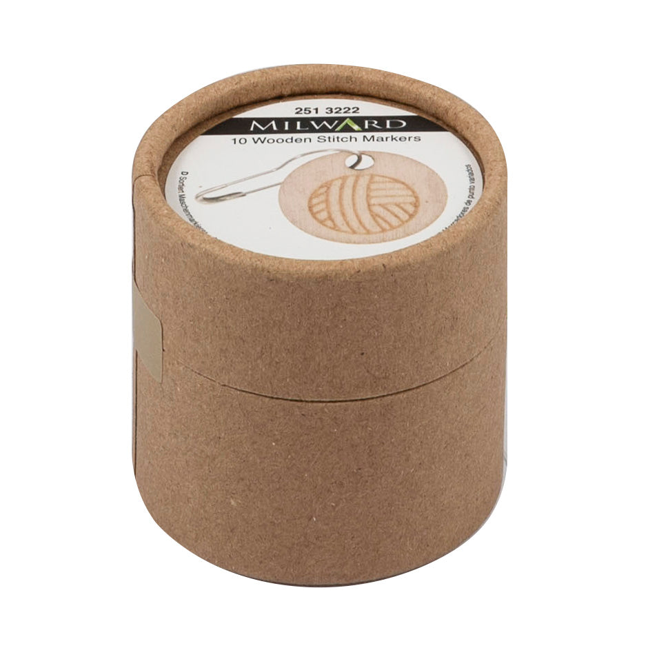 Milward Wooden Stitch Markers - Yarn Ball