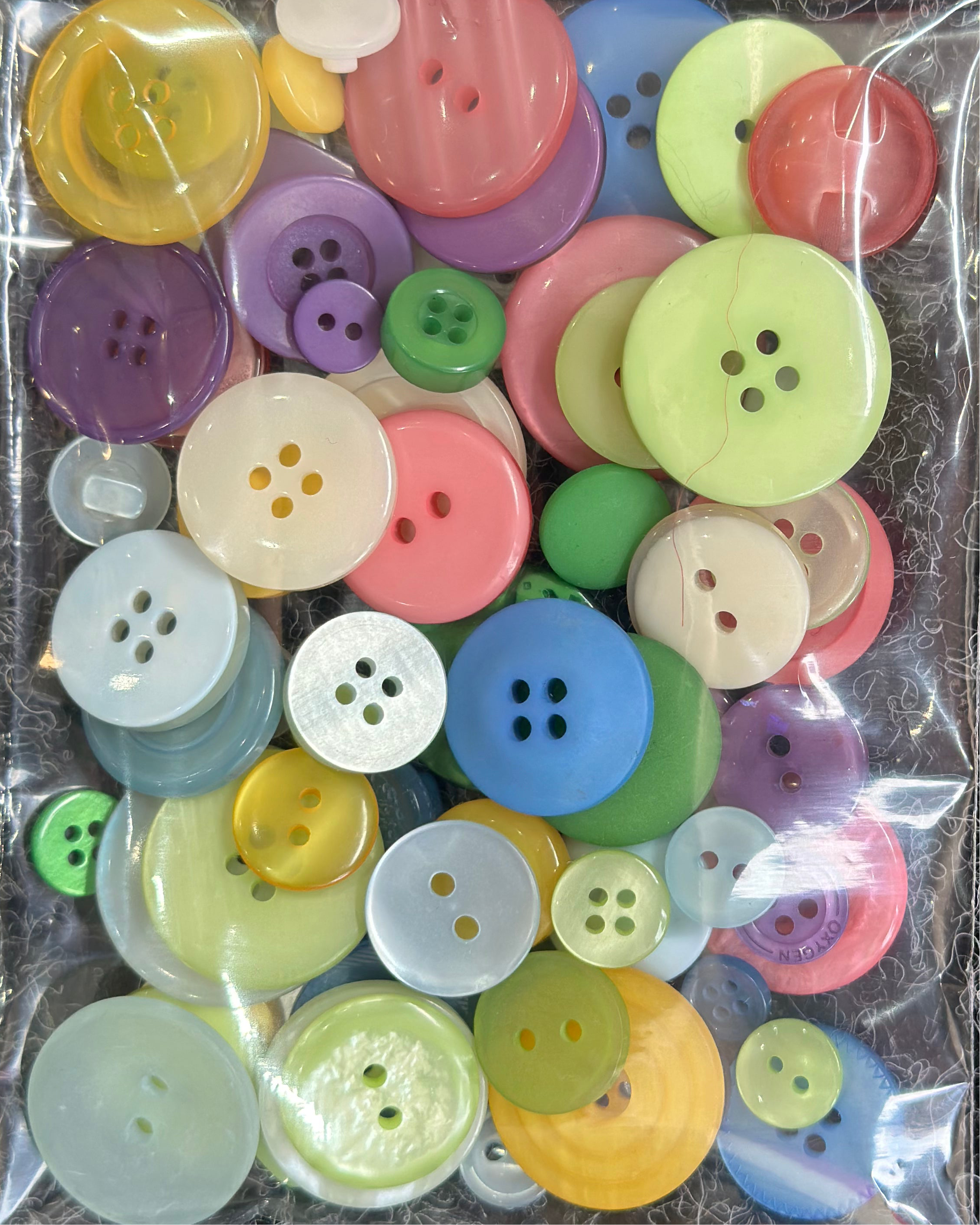 Bright Assorted Craft Buttons 50g